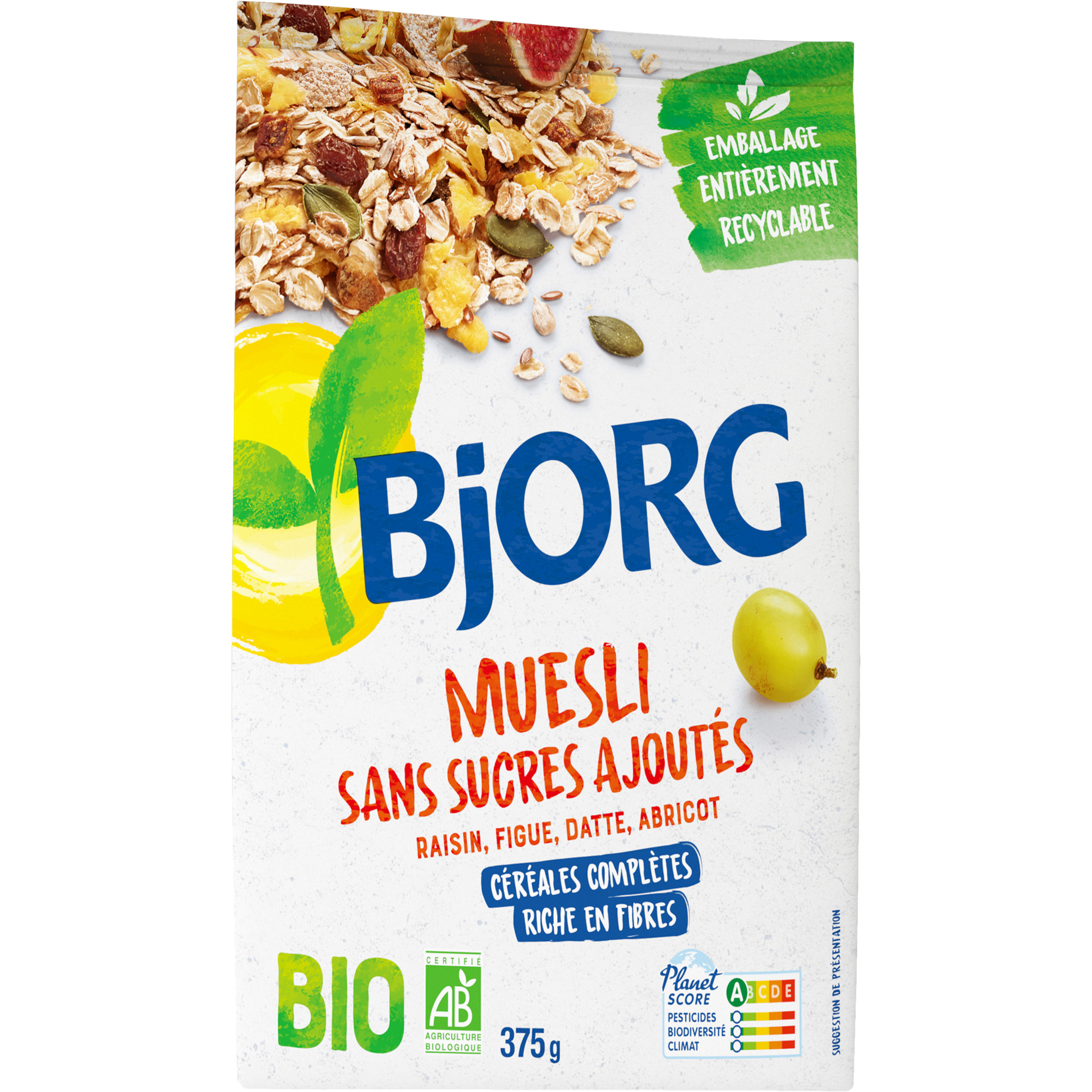 BJORG / ALTER ECO / CLIPPER Bjorg 3026954 - Muesli 1500g x5  raisin/figue/abricot - Private Sport Shop