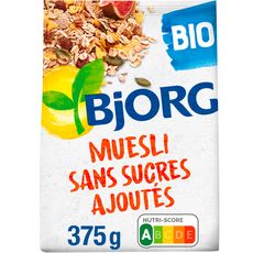BJORG Muesli de céréales bio raisin figue abricot sans sucres ajoutés 375g