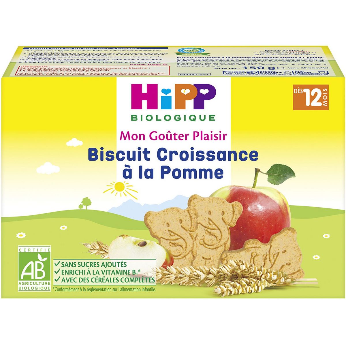 Biscuits bébé croissance nature - dès 12 mois BIO, U Tout Petits