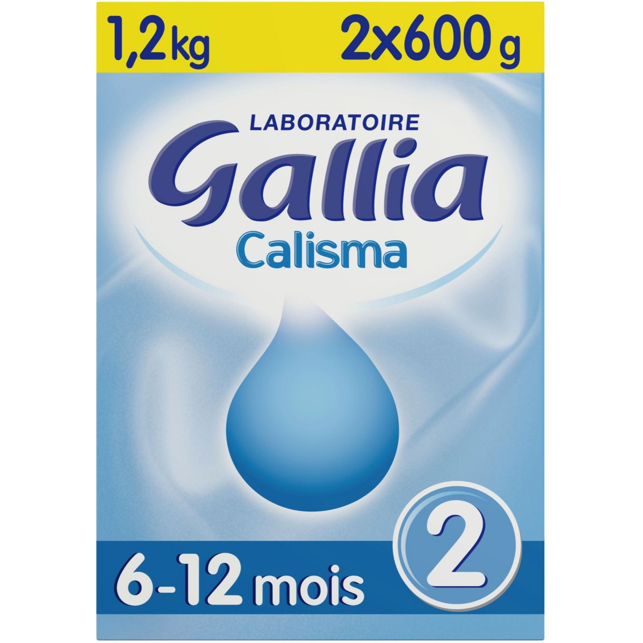 Lait Calisma - 2 ème Age - 6 à 12 Mois - 2 Sachets de 600G - Gallia