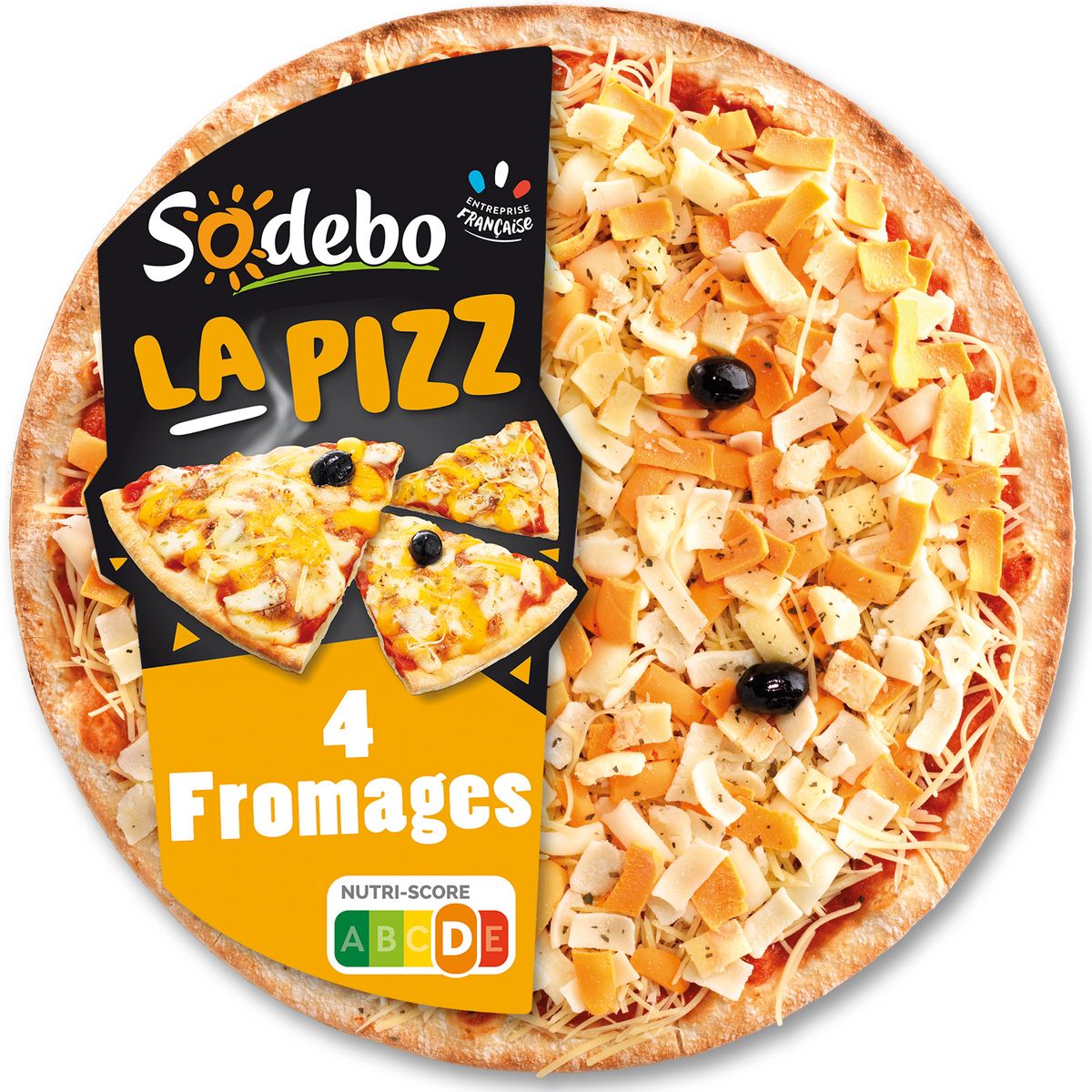 SODEBO Pizza la pizz 4 fromages fondants à partager 470g
