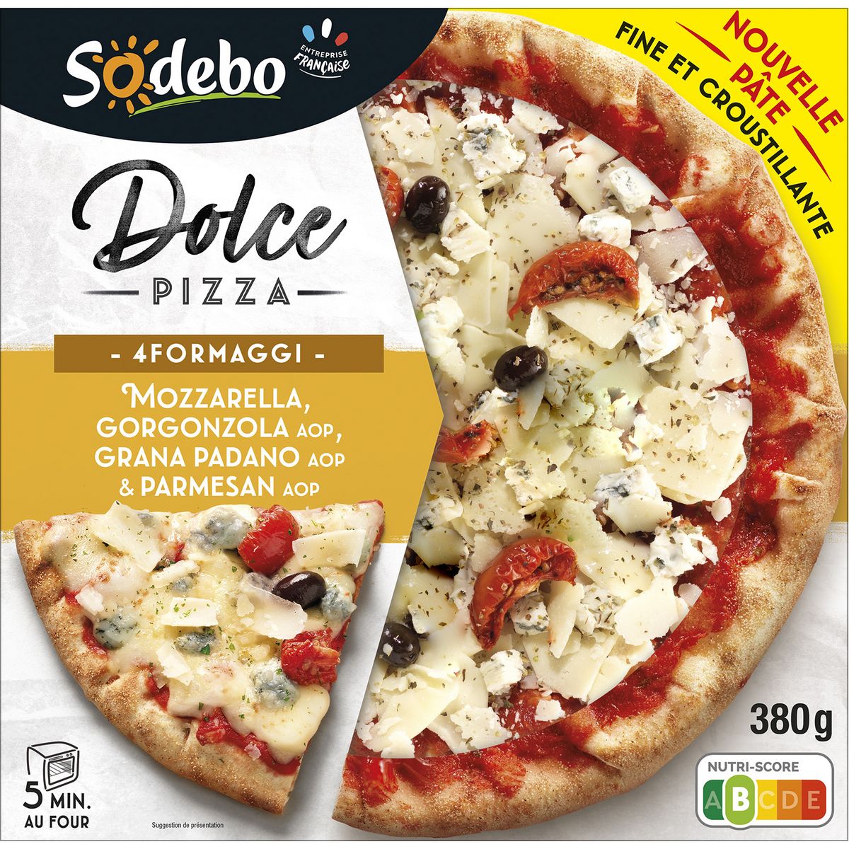 SODEBO Pizza Dolce 4 fromages 380g