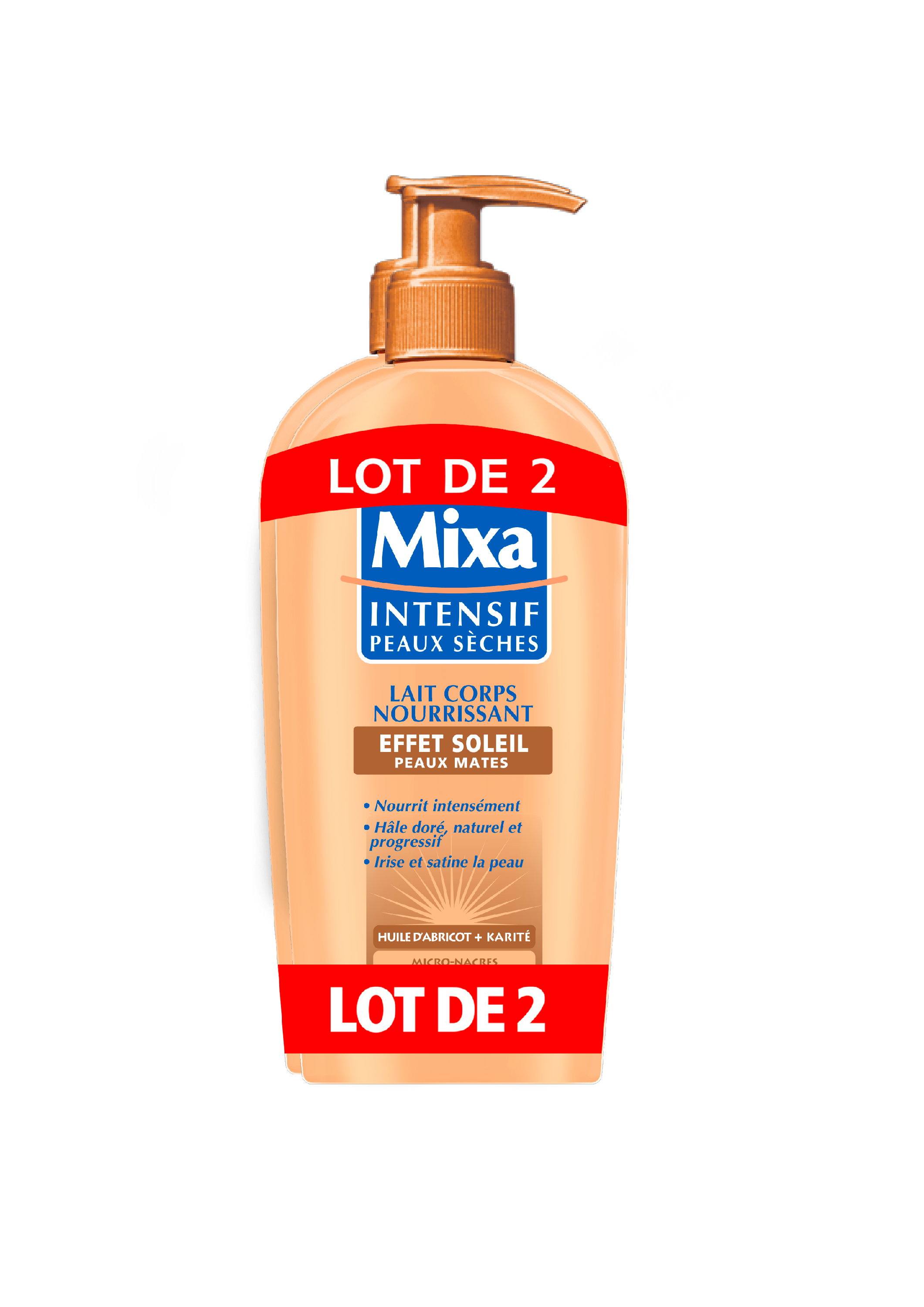 Lait Corps Nourrissant Effet Soleil - Mixa Intensif Peaux Sèches - Mixa