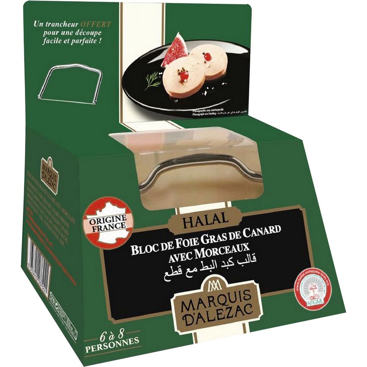 Achat en gros alimentaire Halal BLOC FOIE GRAS CANARD ENTIER HALAL