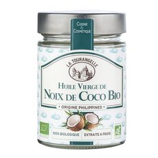 Huile de coco Bio, cheveux et visage, 100g