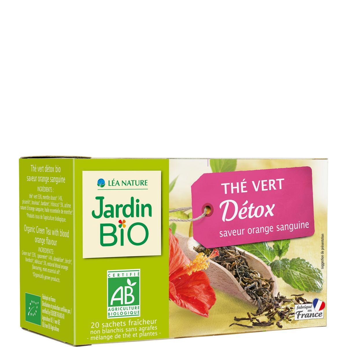 Thé vert digestion Bio JARDIN BIO ETIC : la boîte de 20 sachets à Prix  Carrefour