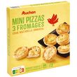 AUCHAN Mini pizza aux 3 fromages 9 pièces 270g