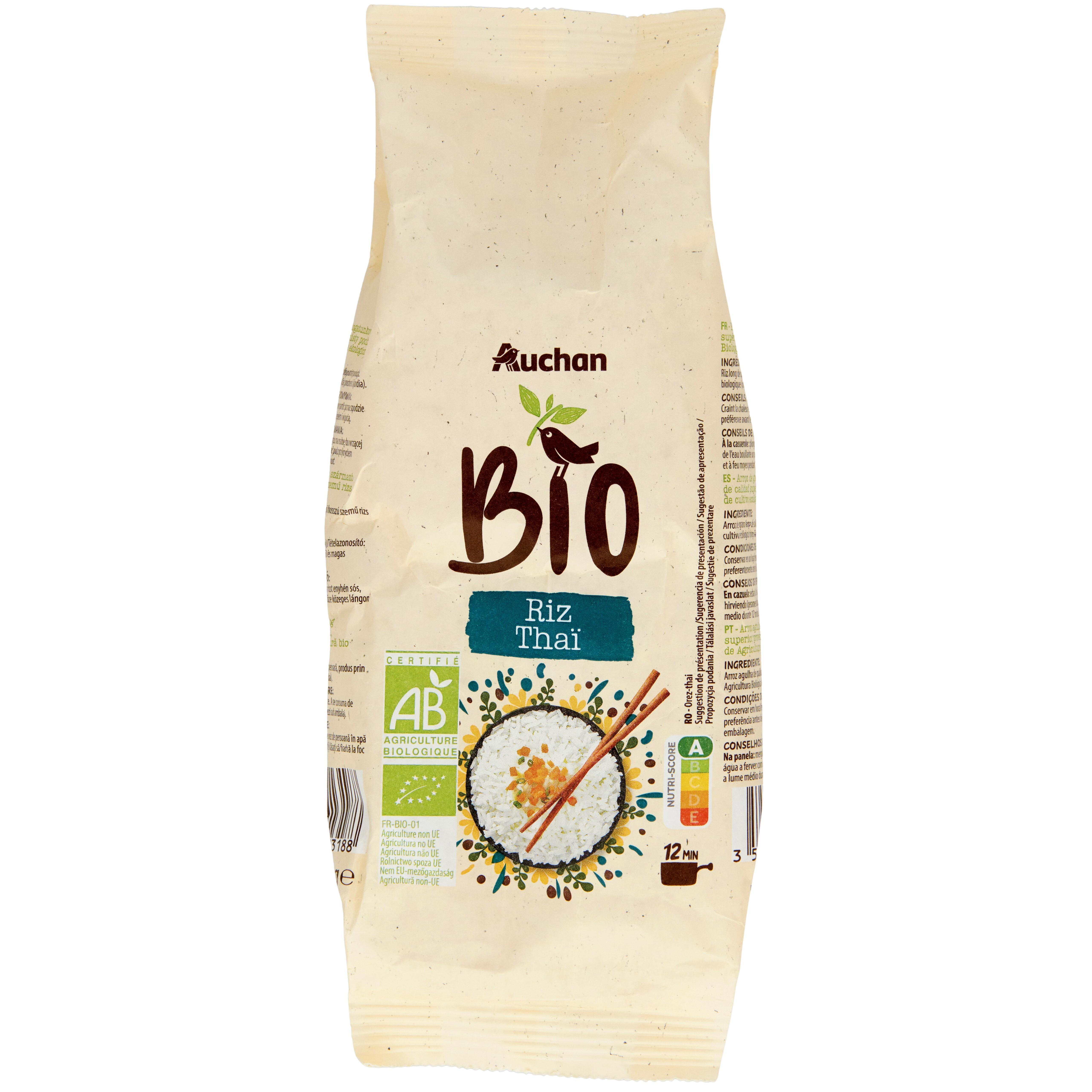 AUCHAN Riz thaï 4 sachets 500g pas cher 