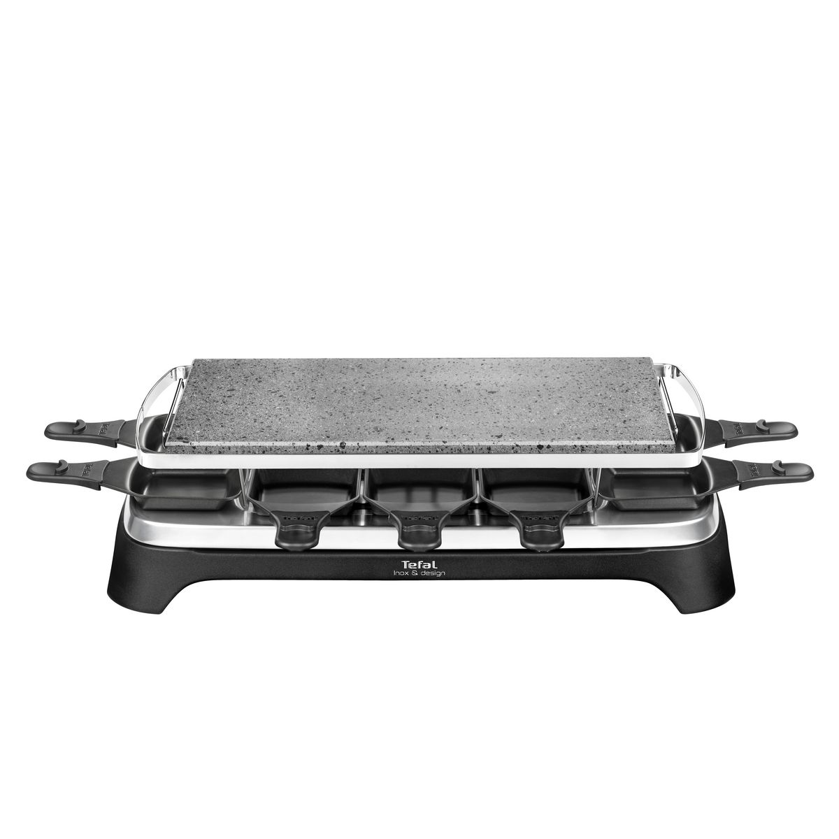 TEFAL Appareil à Pierrade / Raclette 10 personnes PR457812 - Inox pas cher  