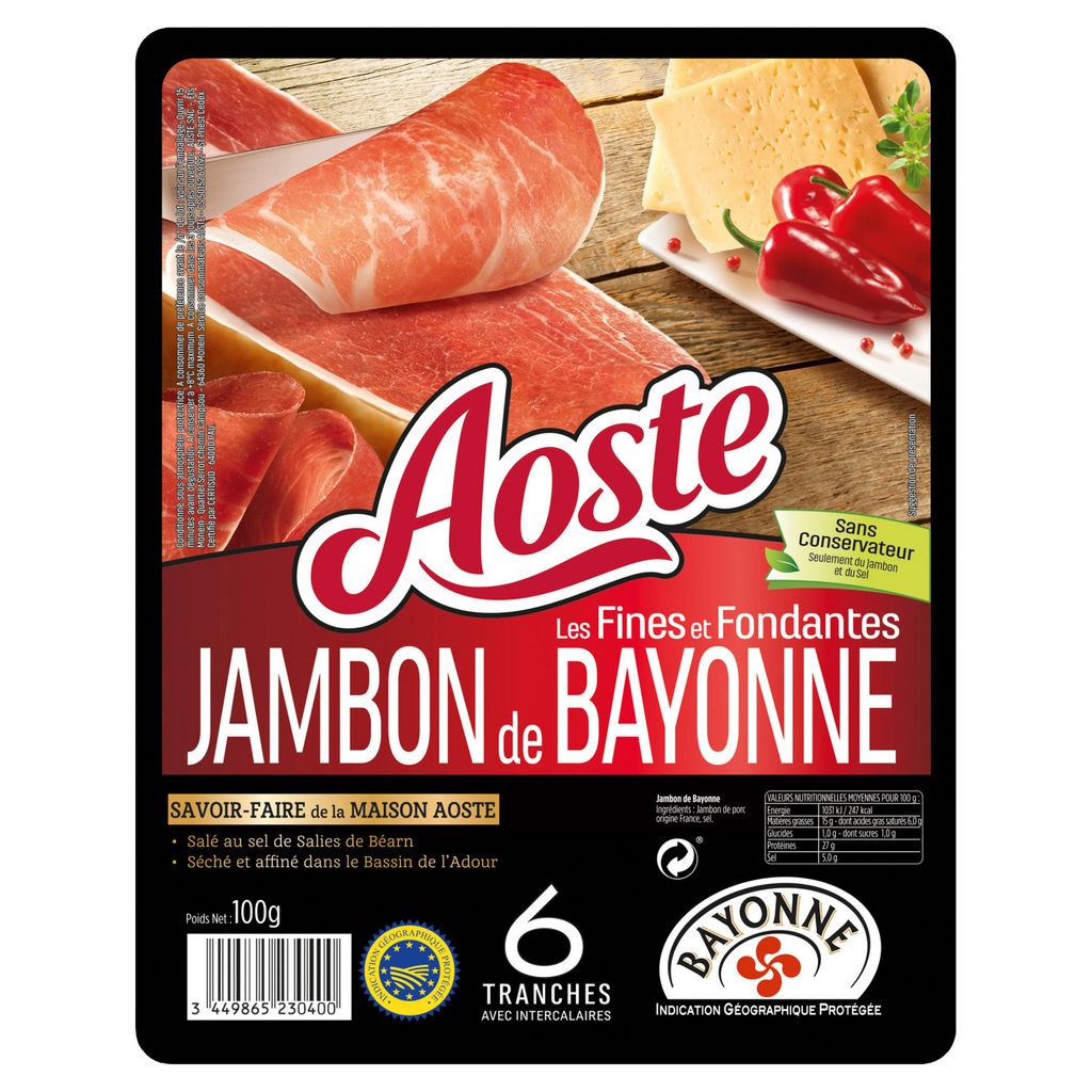 Jambon De Bayonne - IGP – Les Toques Blanches du Monde