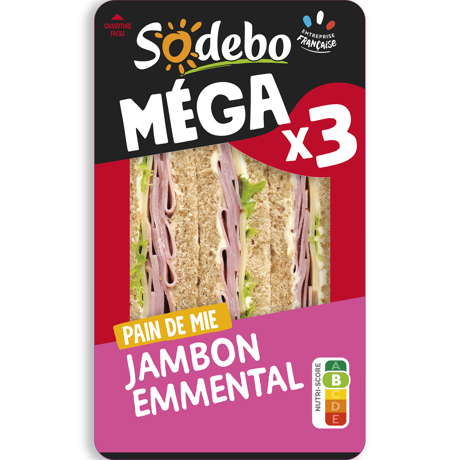 Sandwich au jambon à congeler