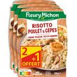 FLEURY MICHON Risotto au poulet cèpes et crème fraiche 2+1 offert 3x280g