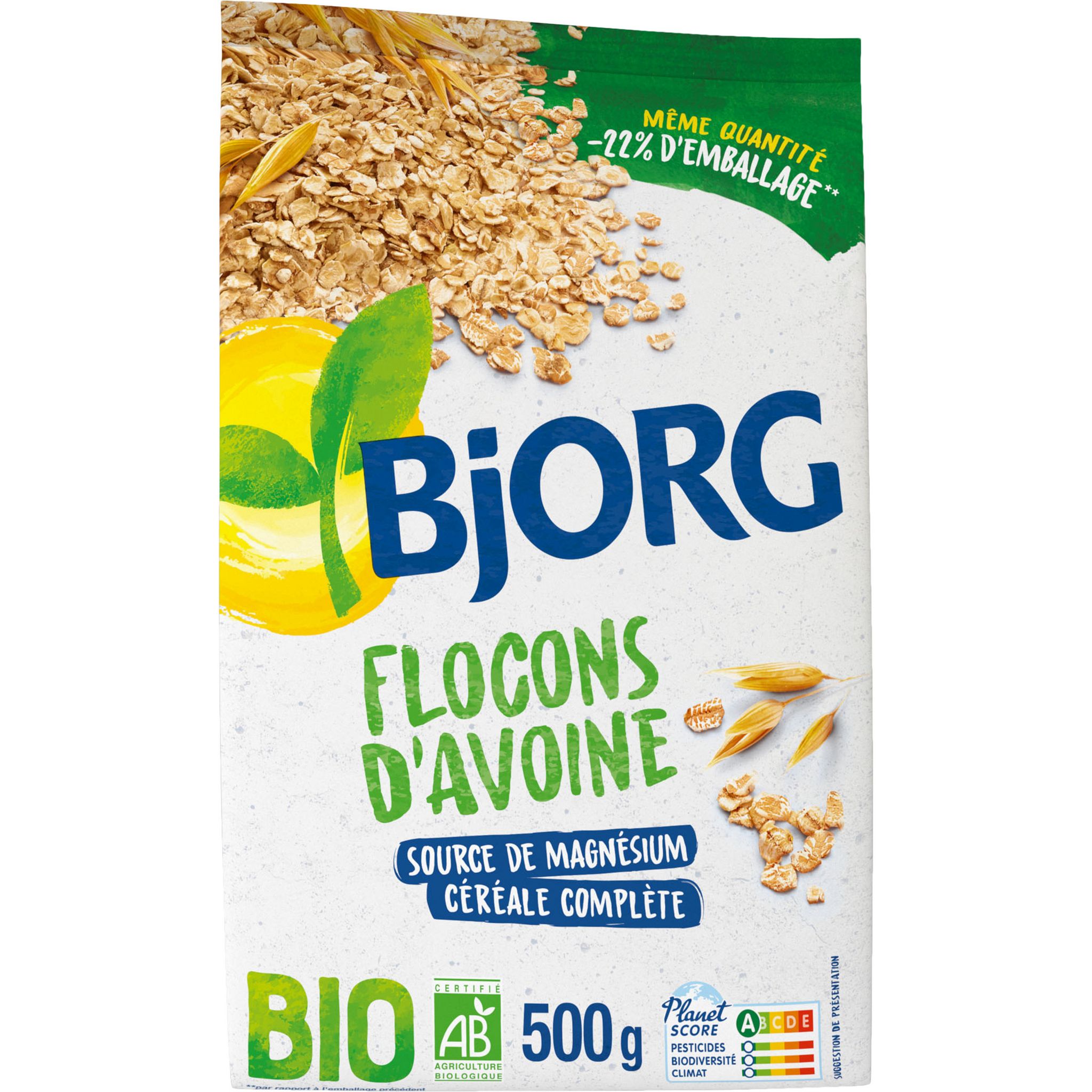 Flocons d'avoine fins sans gluten 500g - Produits biologiques El