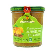 LES COMTES DE PROVENCE Délice gourmand confiture agrumes miel et cannelle bio 350g