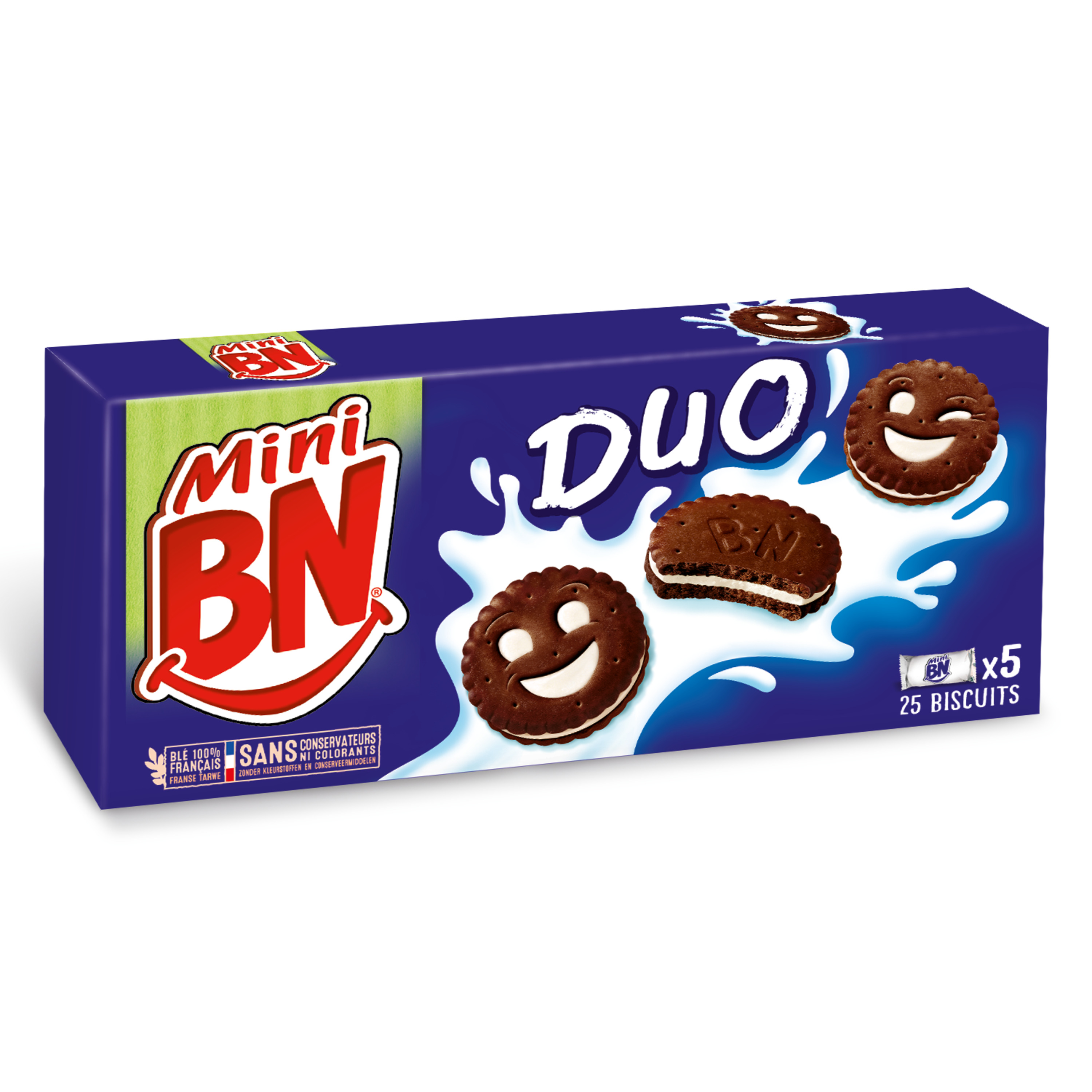 BN Mini biscuits duo chocolat et vanille 190g pas cher 