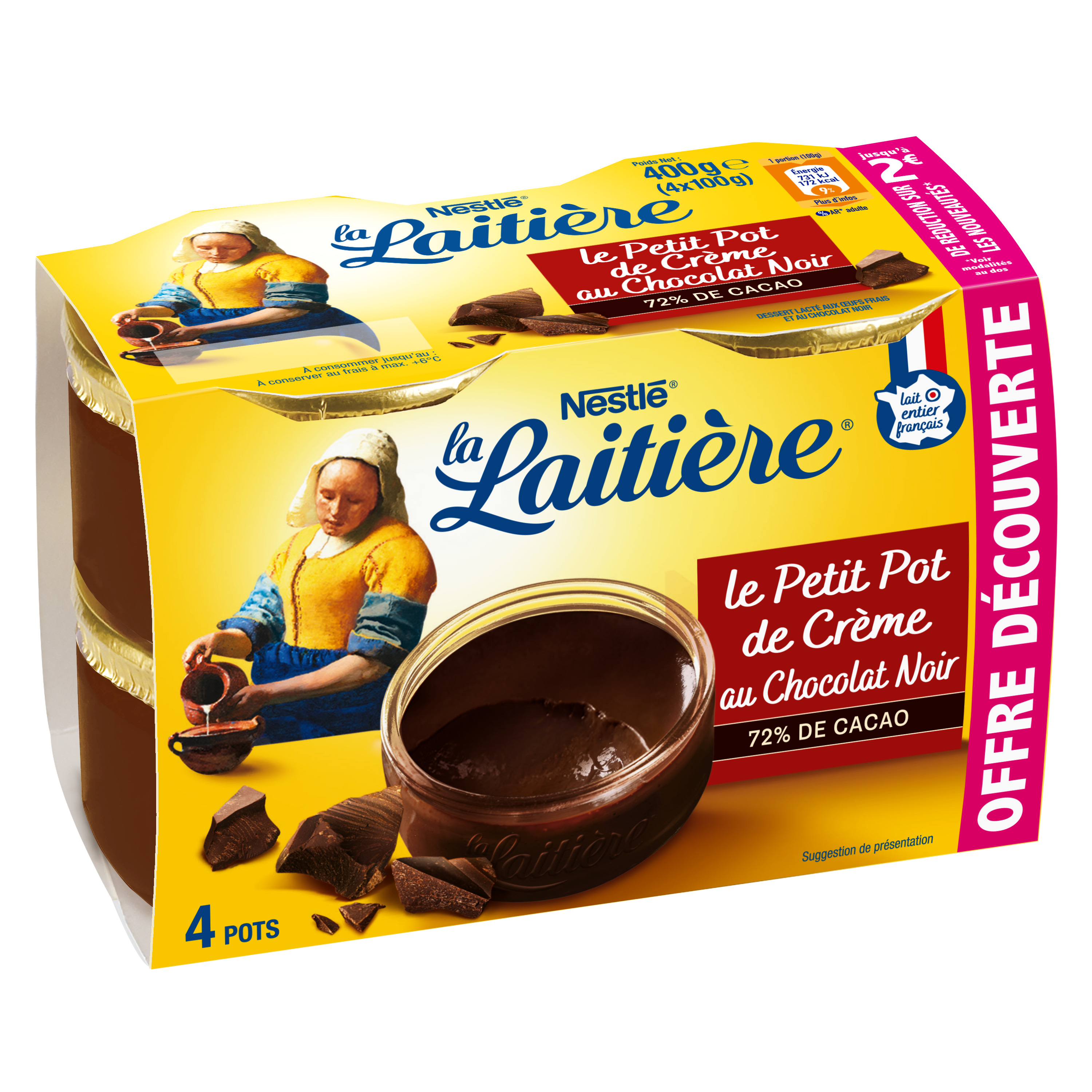 Petits pots de crème au chocolat façon La Laitière