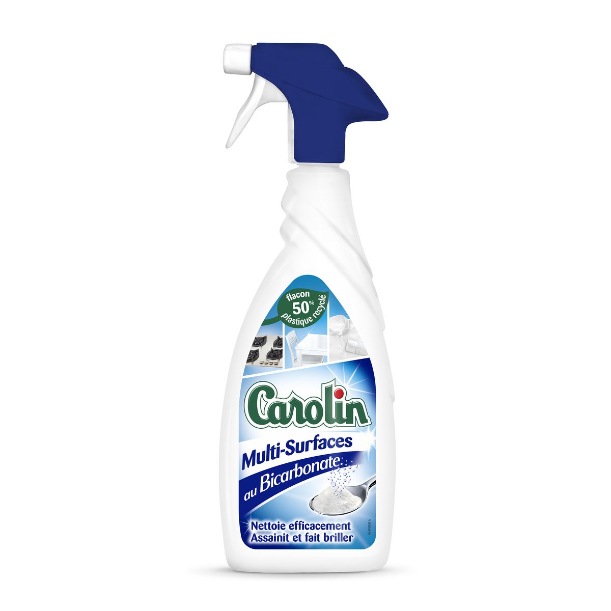 Carolin Pistolet Nettoyant Multi-Surfaces Bicarbonate 650 ml : :  Hygiène et Santé