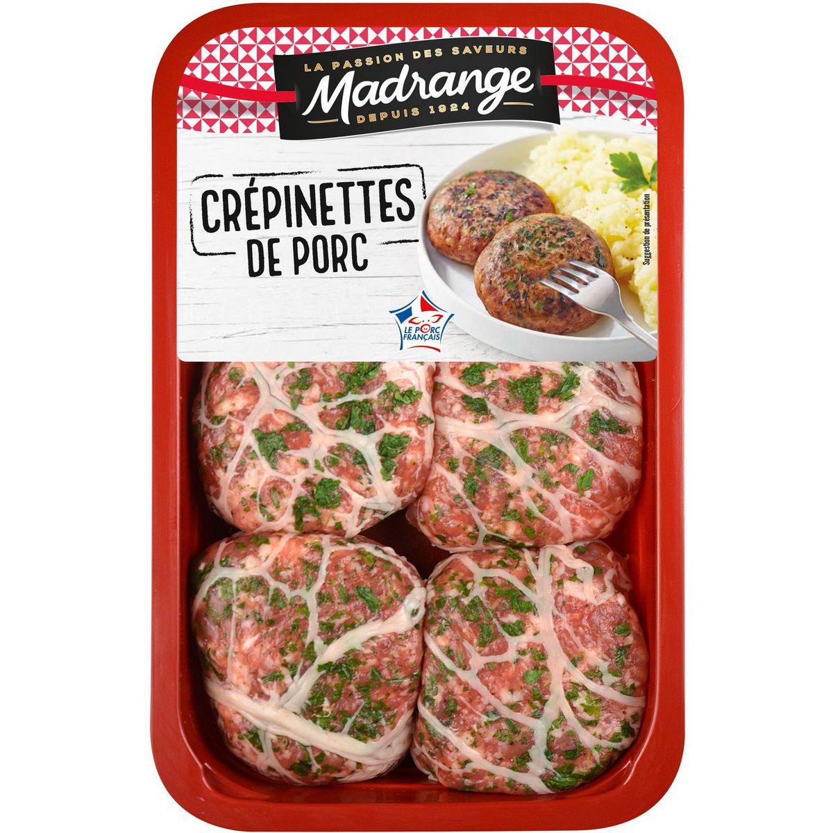 MADRANGE Crépinettes de porc 6 pièces 750g