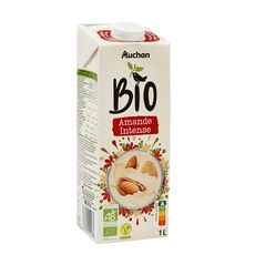 AUCHAN BIO Boisson lait d'amande goût intense 1l