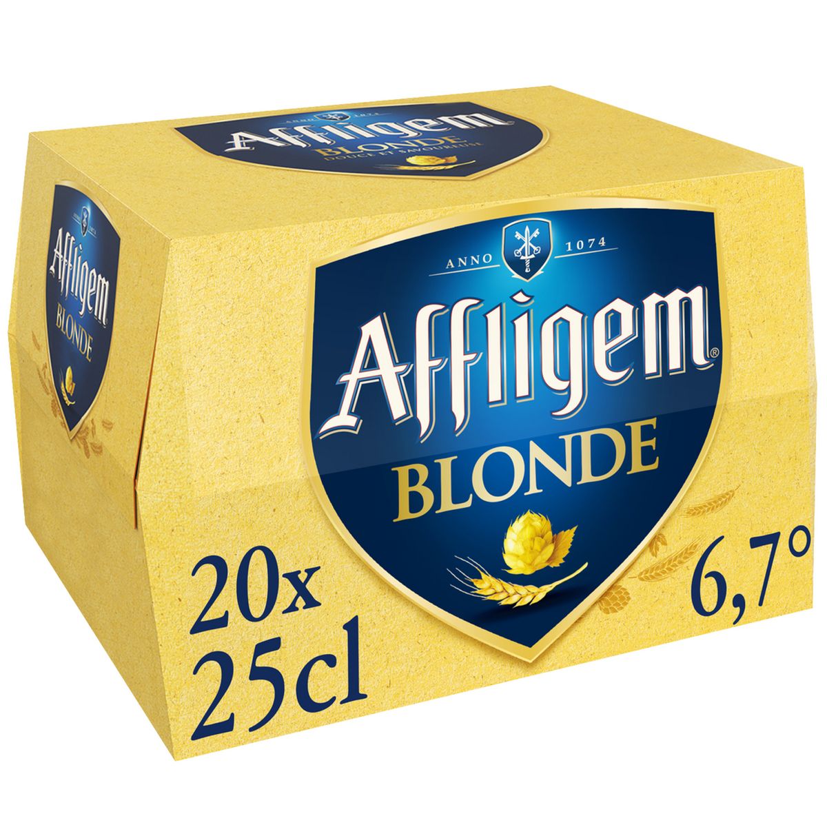 AFFLIGEM Bière blonde belge d'abbaye 6,7% bouteilles 20x25cl