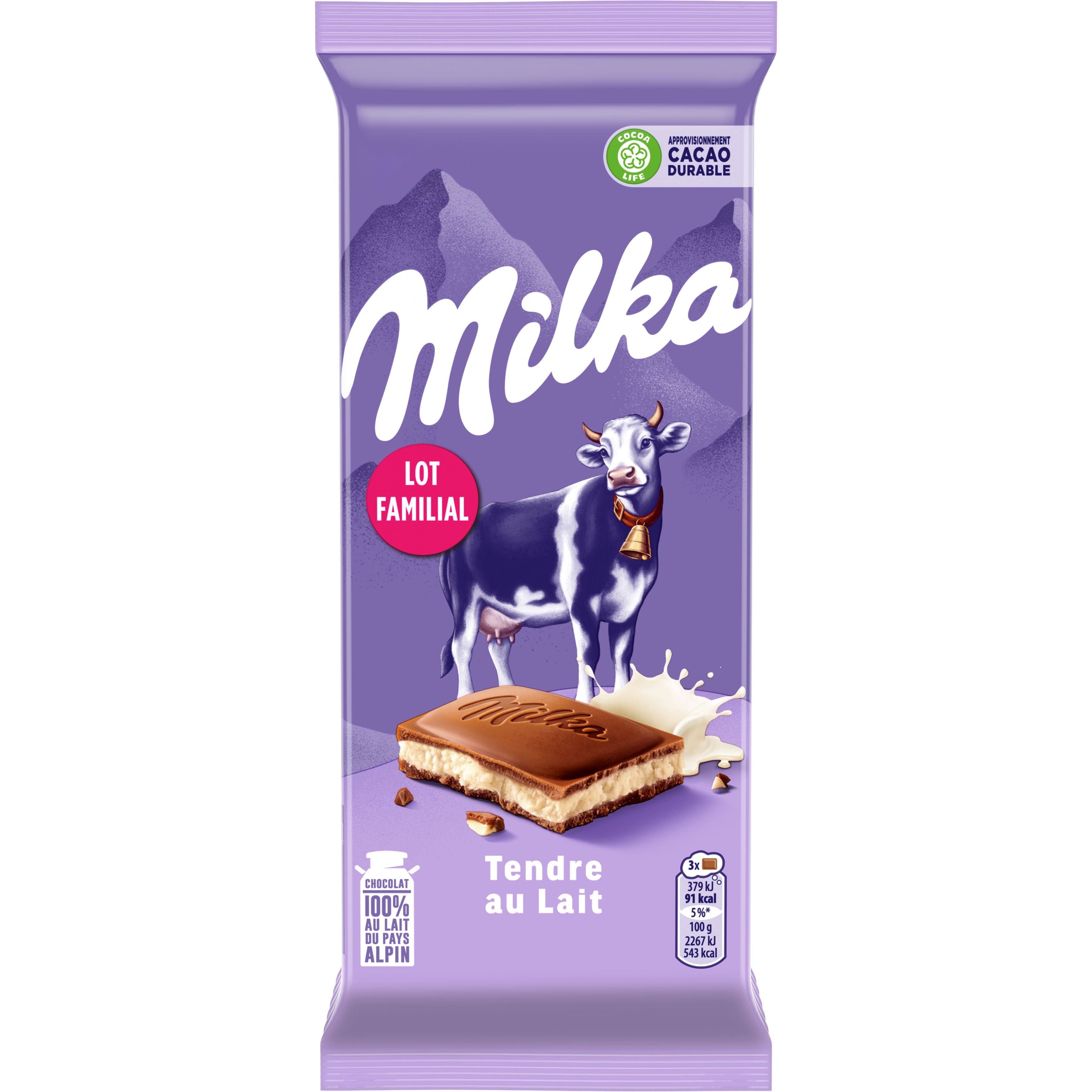 MILKA TABLETTE DE CHOCOLAT AU LAIT ET DAIM 100G – HALAL FRAIS