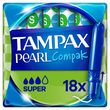 TAMPAX Compak Pearl tampons avec applicateur super 18 tampons