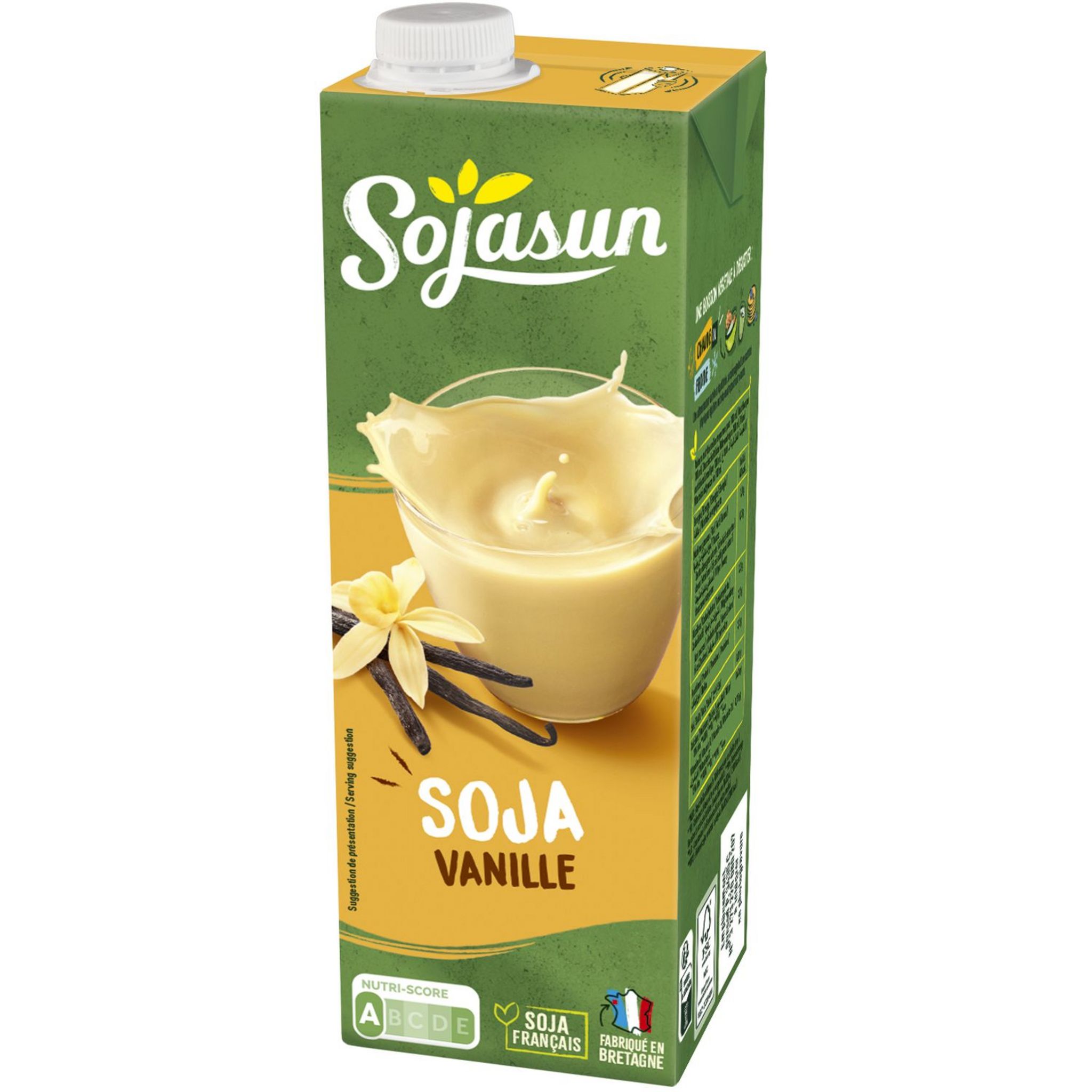 AUCHAN BIO Boisson au soja saveur vanille 1l pas cher 