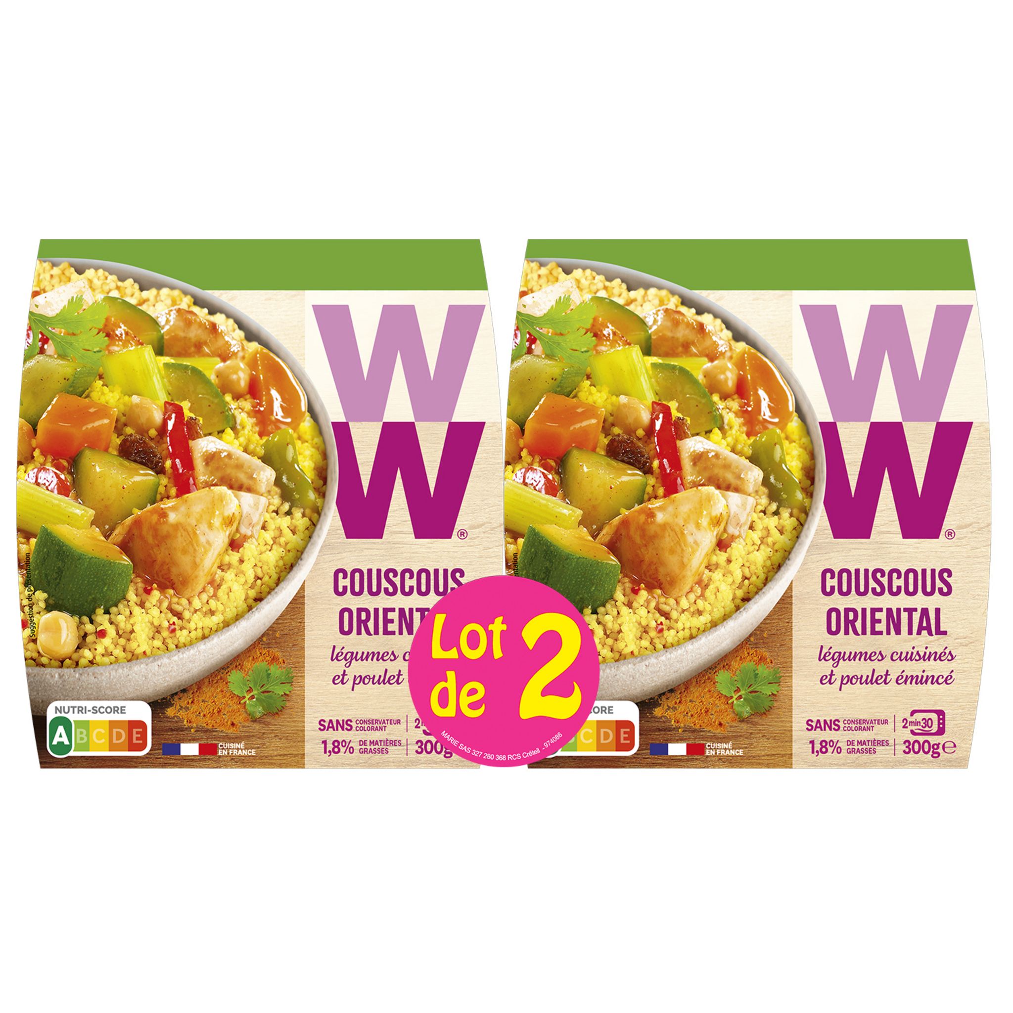 Promo Plats cuisinés weight watchers marie chez Auchan