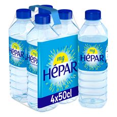 HEPAR Eau minérale plate naturelle bouteilles 4x50cl