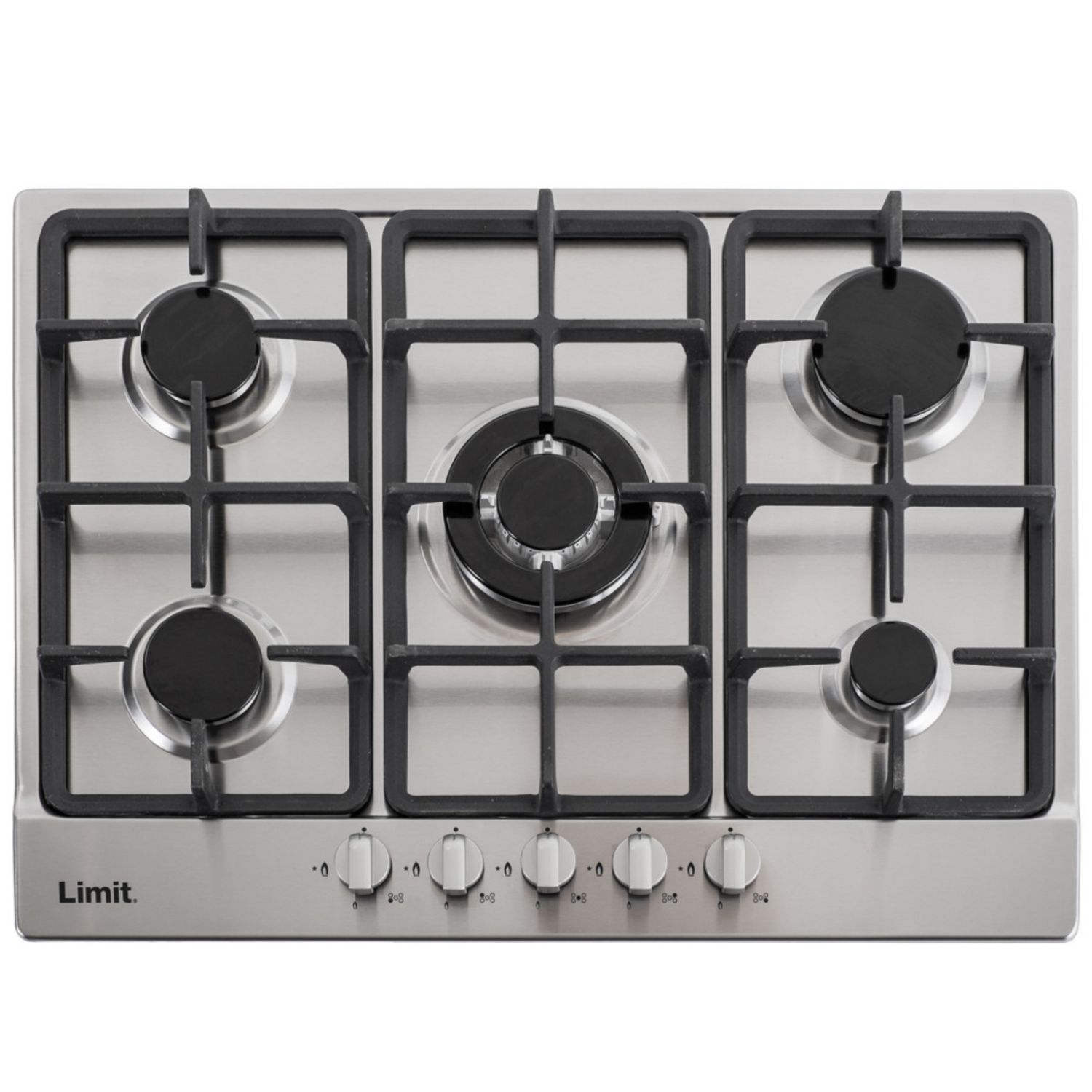 LIMIT Table de cuisson à gaz LIGKXG90X, 90 cm, 5 Foyers dont 1 wok 3800 W  pas cher 