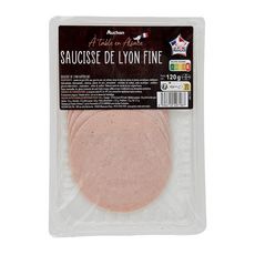 AUCHAN MMM! Saucisse de Lyon fine 8 tranches 120g