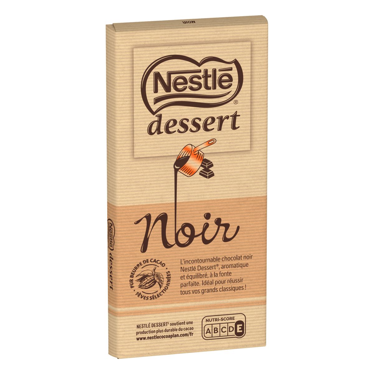 NESTLE DESSERT Tablette de chocolat noir pâtissier 1 pièce 205g pas cher 