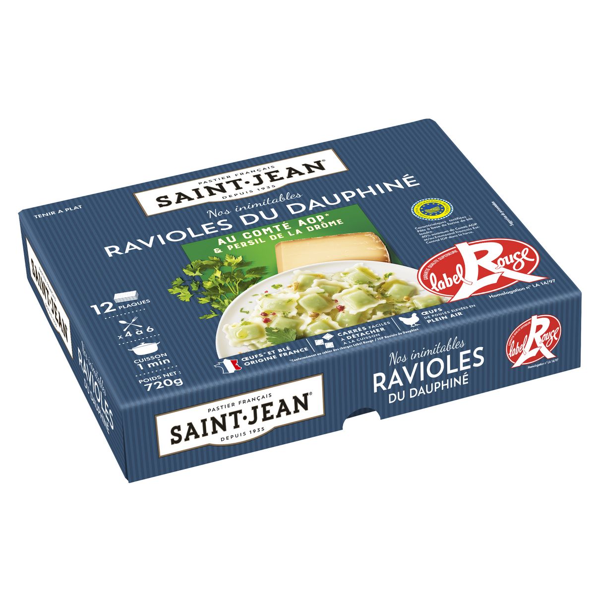 SAINT JEAN Ravioles du Dauphiné Label Rouge IGP 4-6 portions 720 g