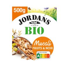 JORDAN'S Muesli de céréales bio fruits noix et graines sans sucre ajouté 500g