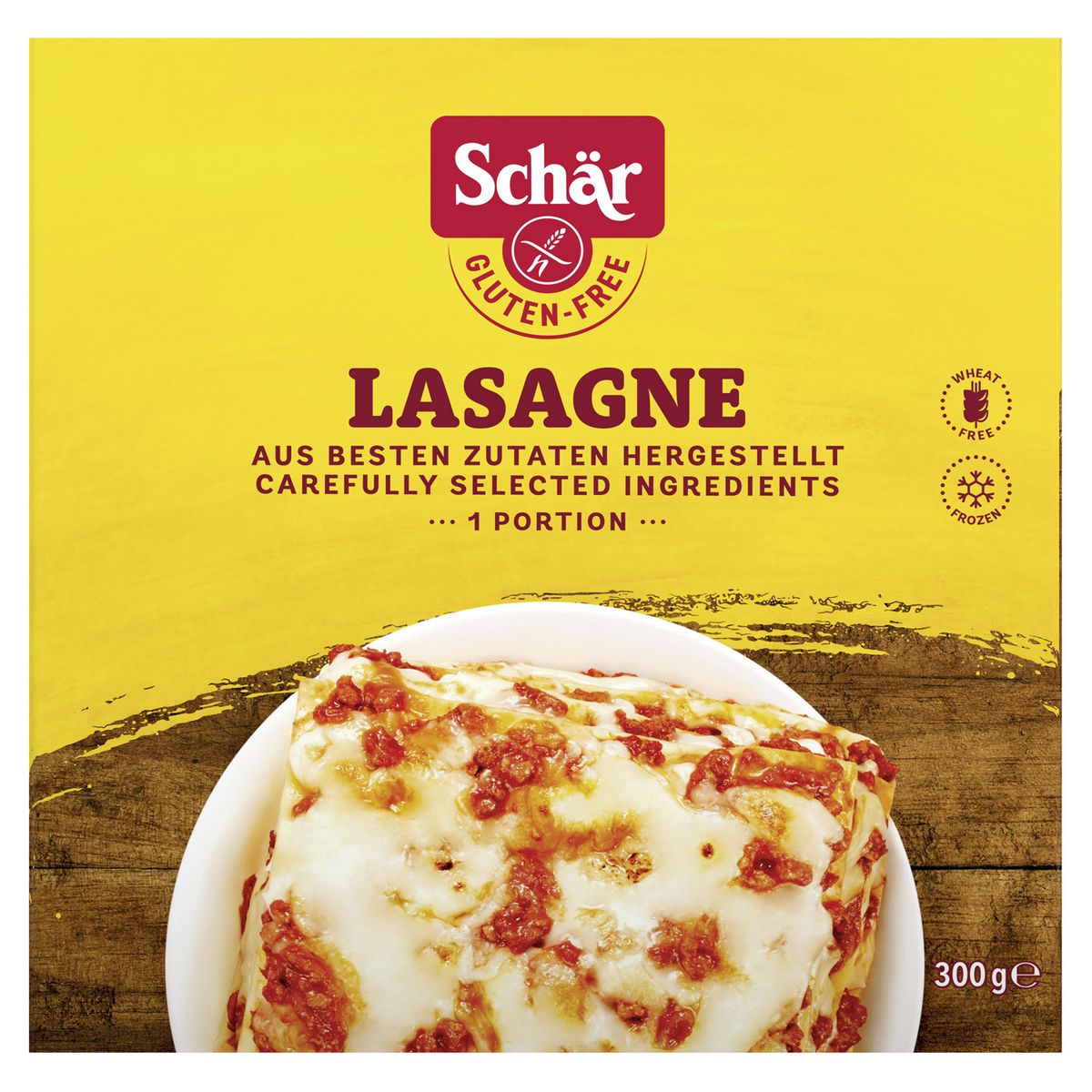 SCHAR Lasagnes à la bolognaise sans gluten 1 portion 300g