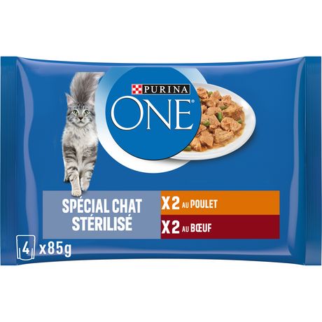 PURINA One - Chat Stérilisé - au Poulet - Croquettes pour Chat