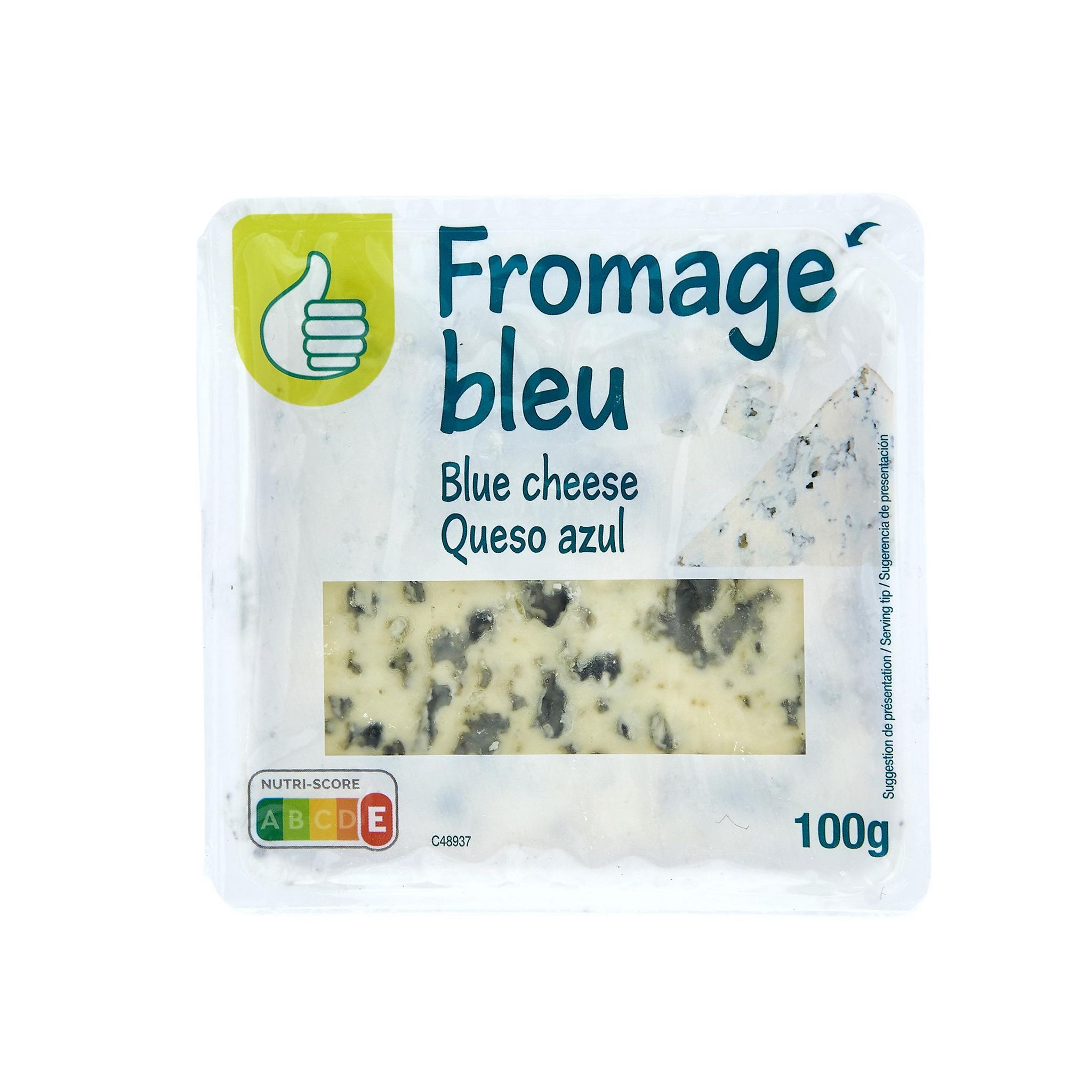 Auchan Pouce Corbeille à papier bleu pas cher 