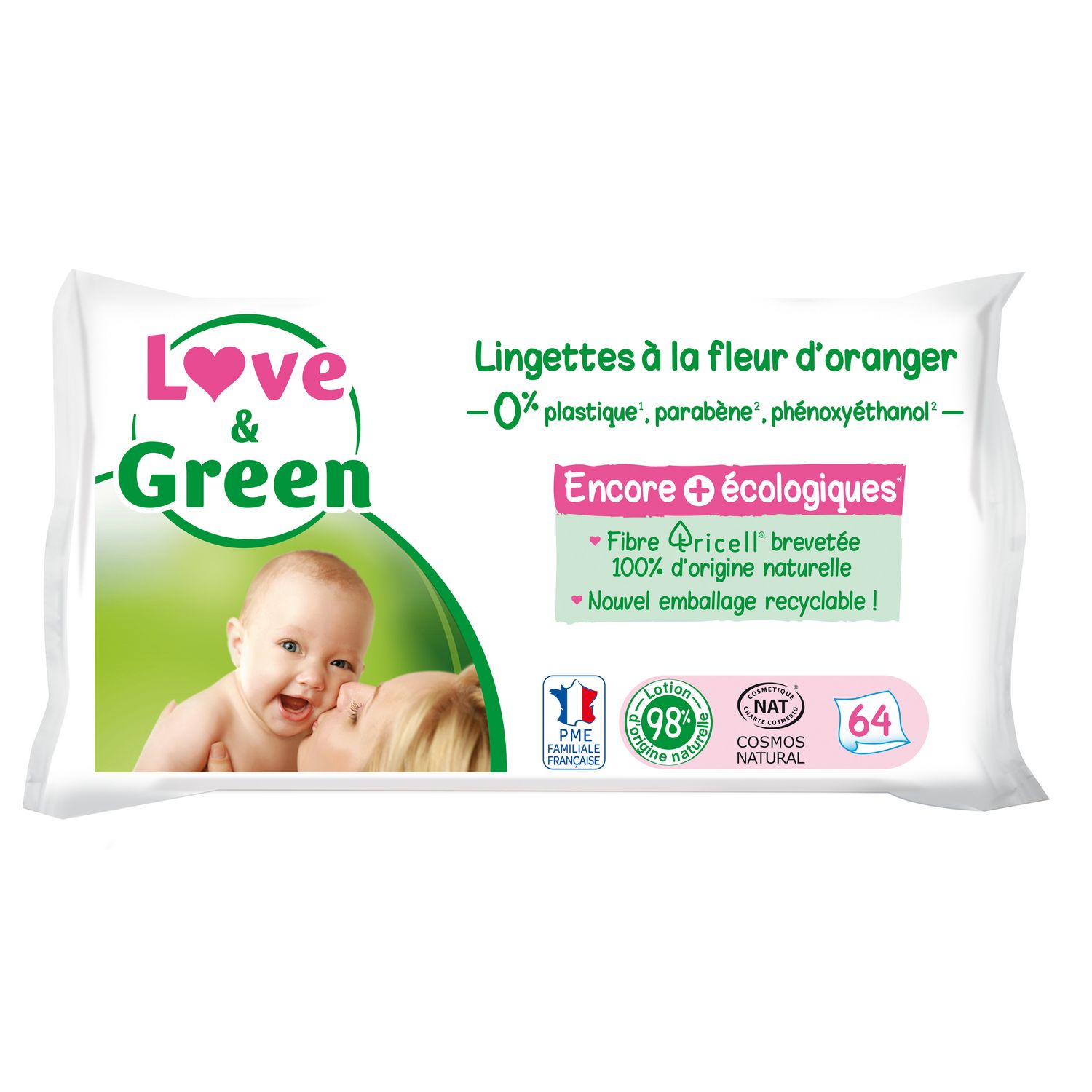 Lingettes Love and Green - Les Perles de Maman