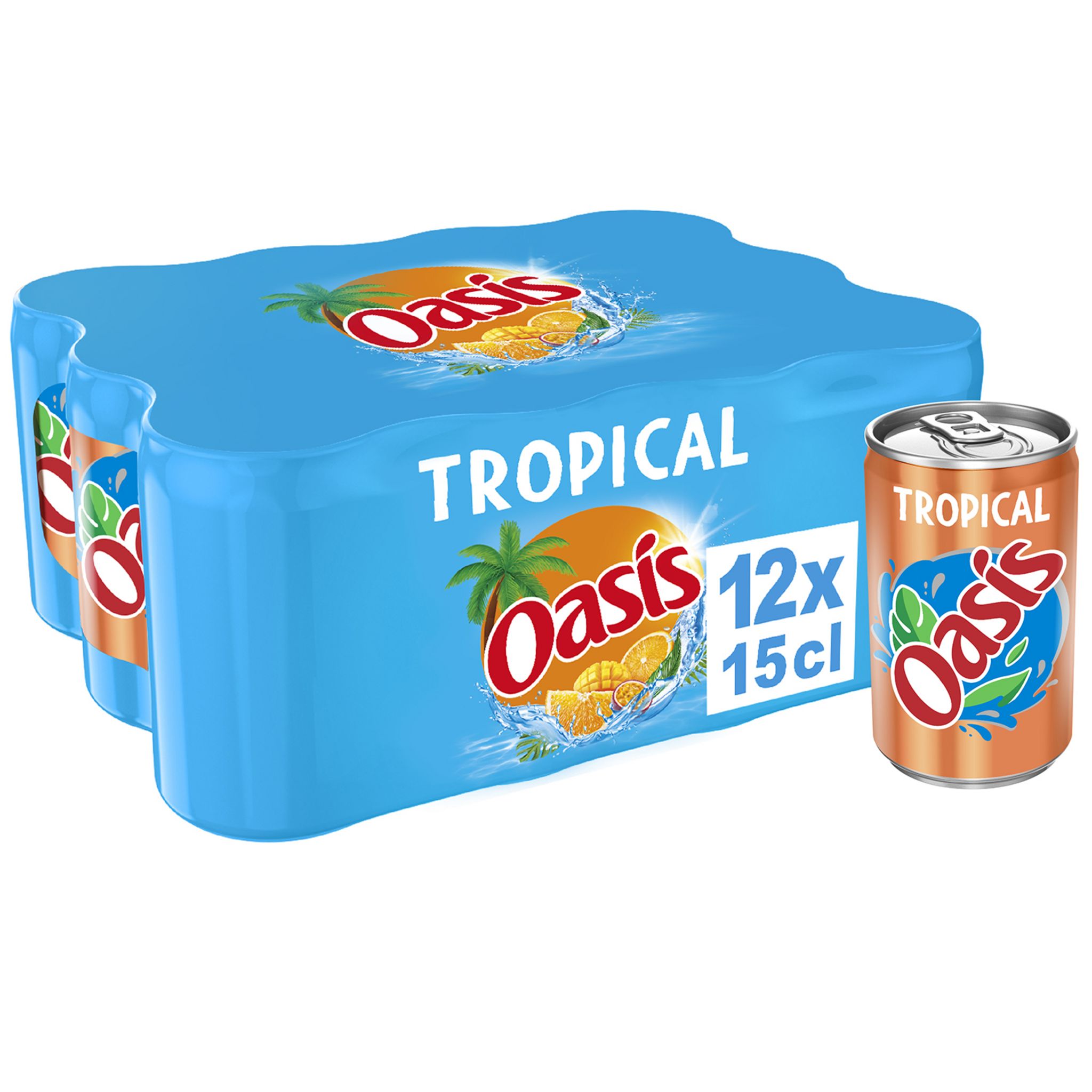 Boisson aux fruits Tropical OASIS : le pack de 12 canettes de 15cl à Prix  Carrefour