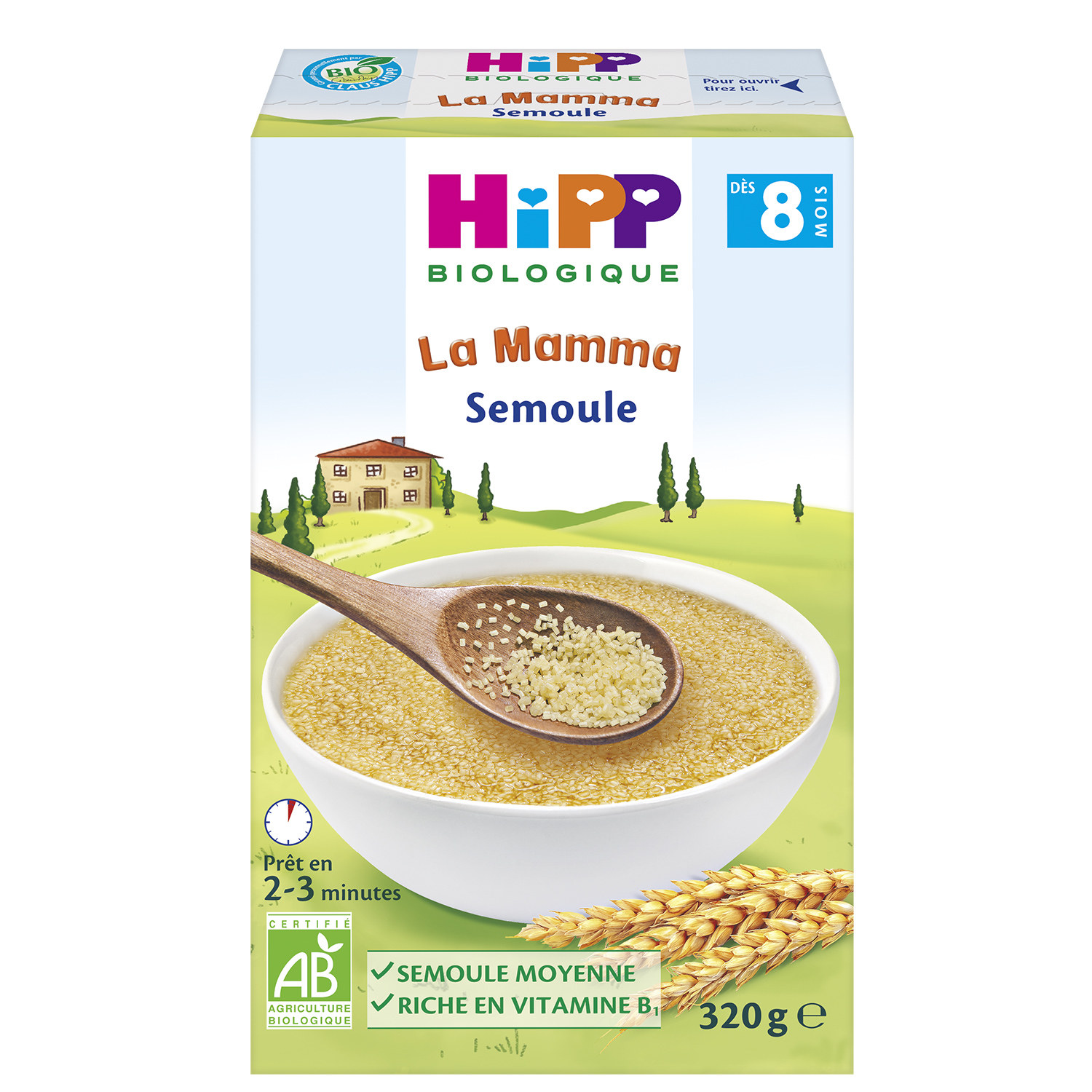 Hipp Bio La Mamma Semoule +8m 320g