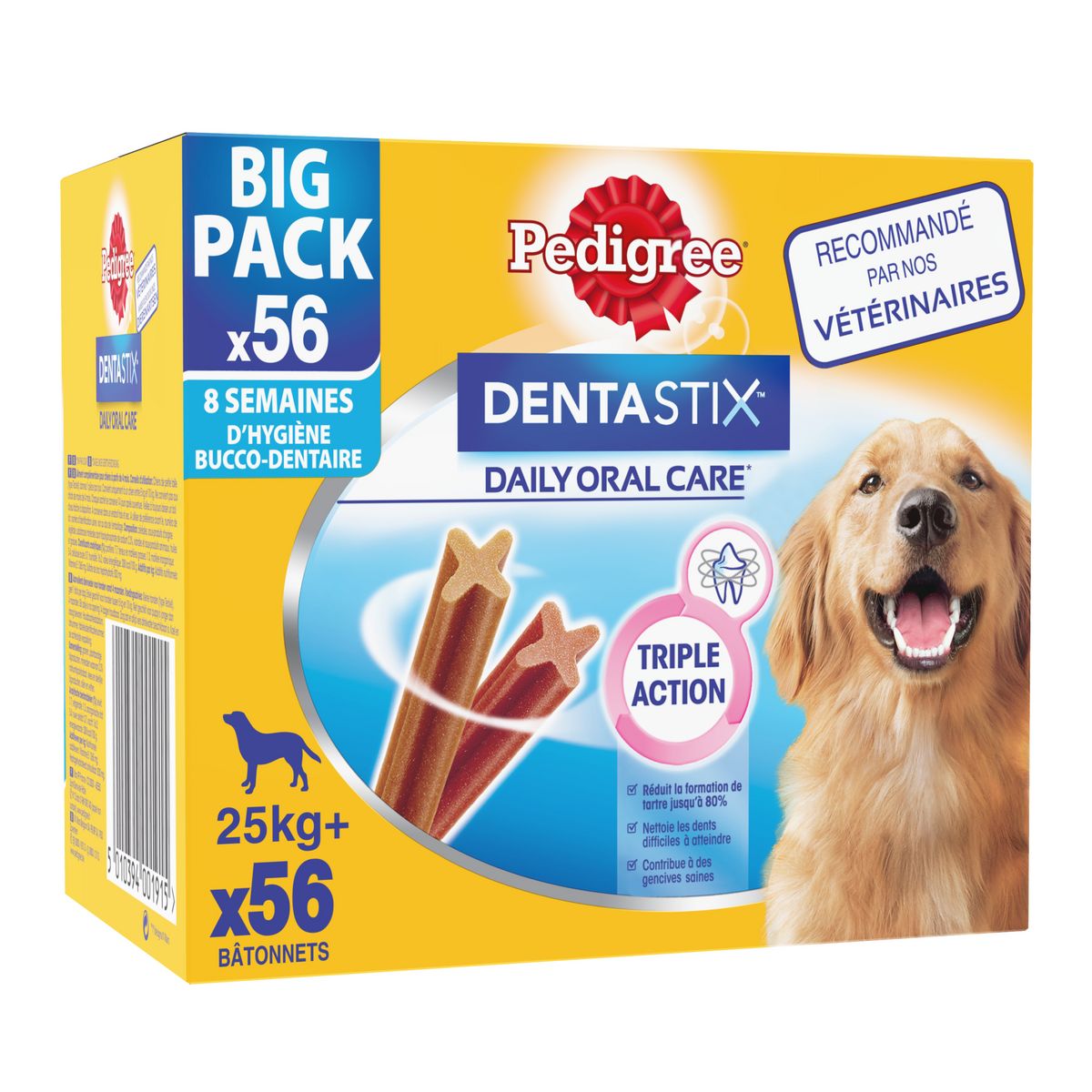 PEDIGREE Dentastix friandises hygiène dentaire pour grand chien 56 pièces 2.16kg