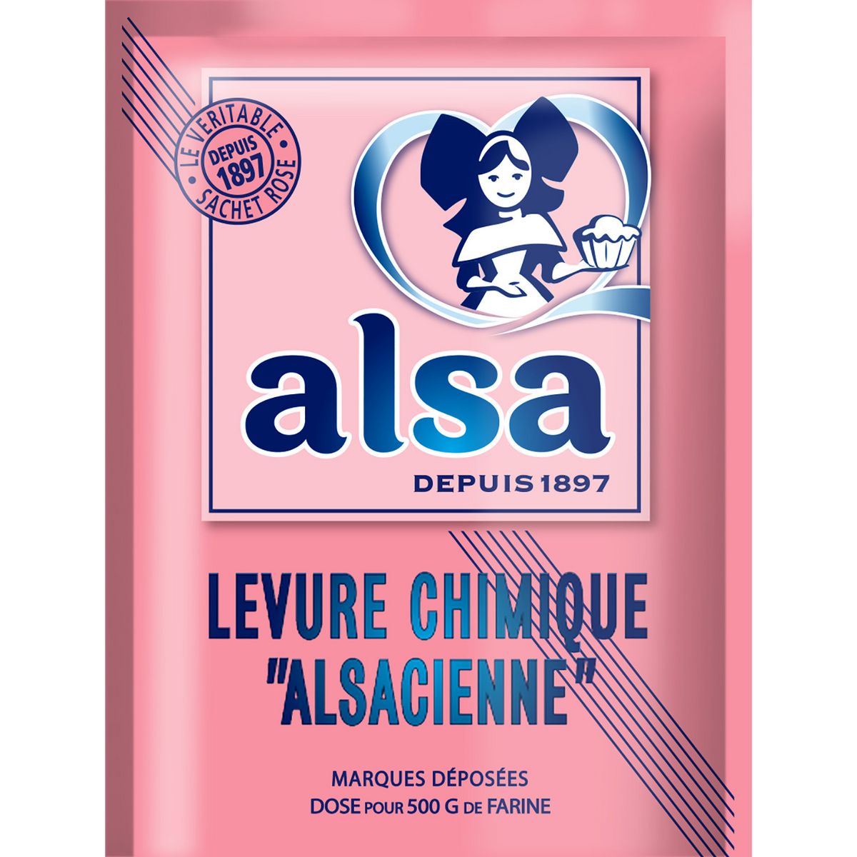 ALSA Levure chimique Alsacienne 8 sachets 8x11g pas cher Auchan.fr