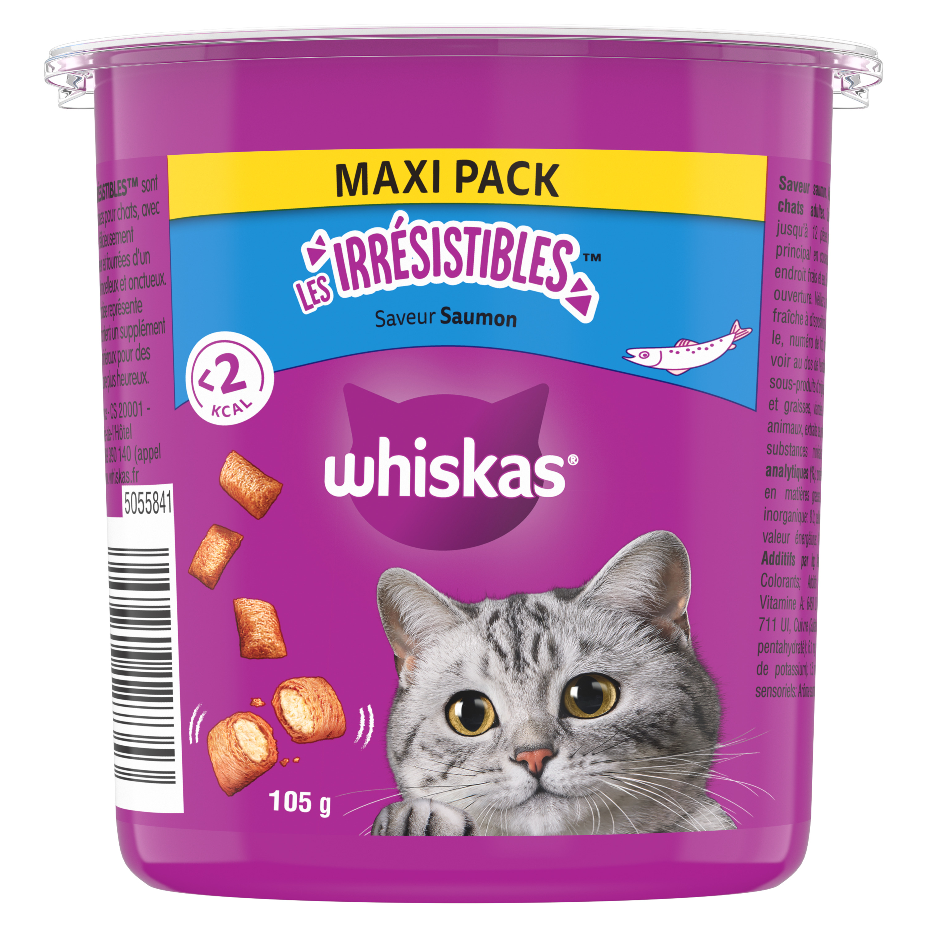 WHISKAS Les irrésistibles friandises au saumon pour chat maxi pack 105g pas  cher 