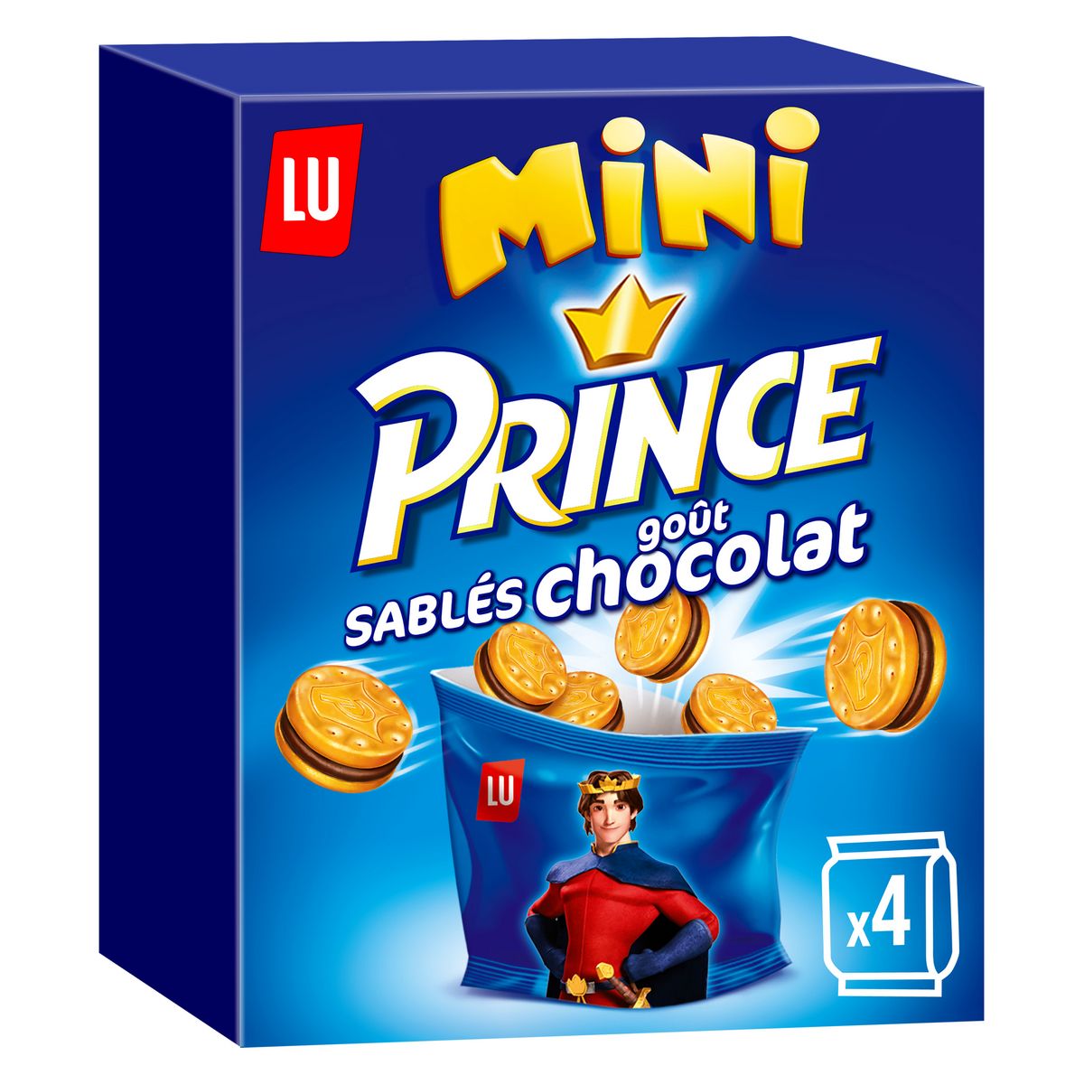 PRINCE Mini sablés au chocolat 4 sachets 160g