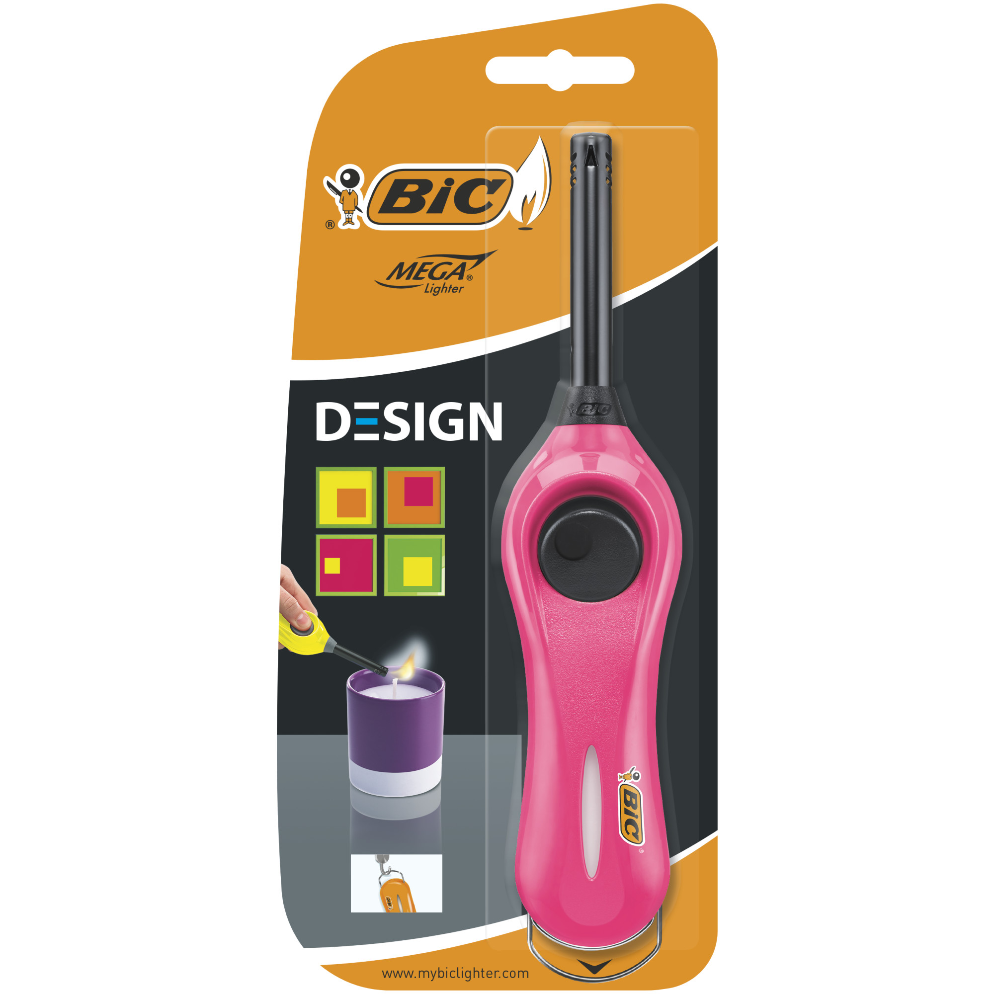 Briquet domestique BIC® Mega Lighter personnalisé dès 100 pièces ! Blanc  BICMEGA_01