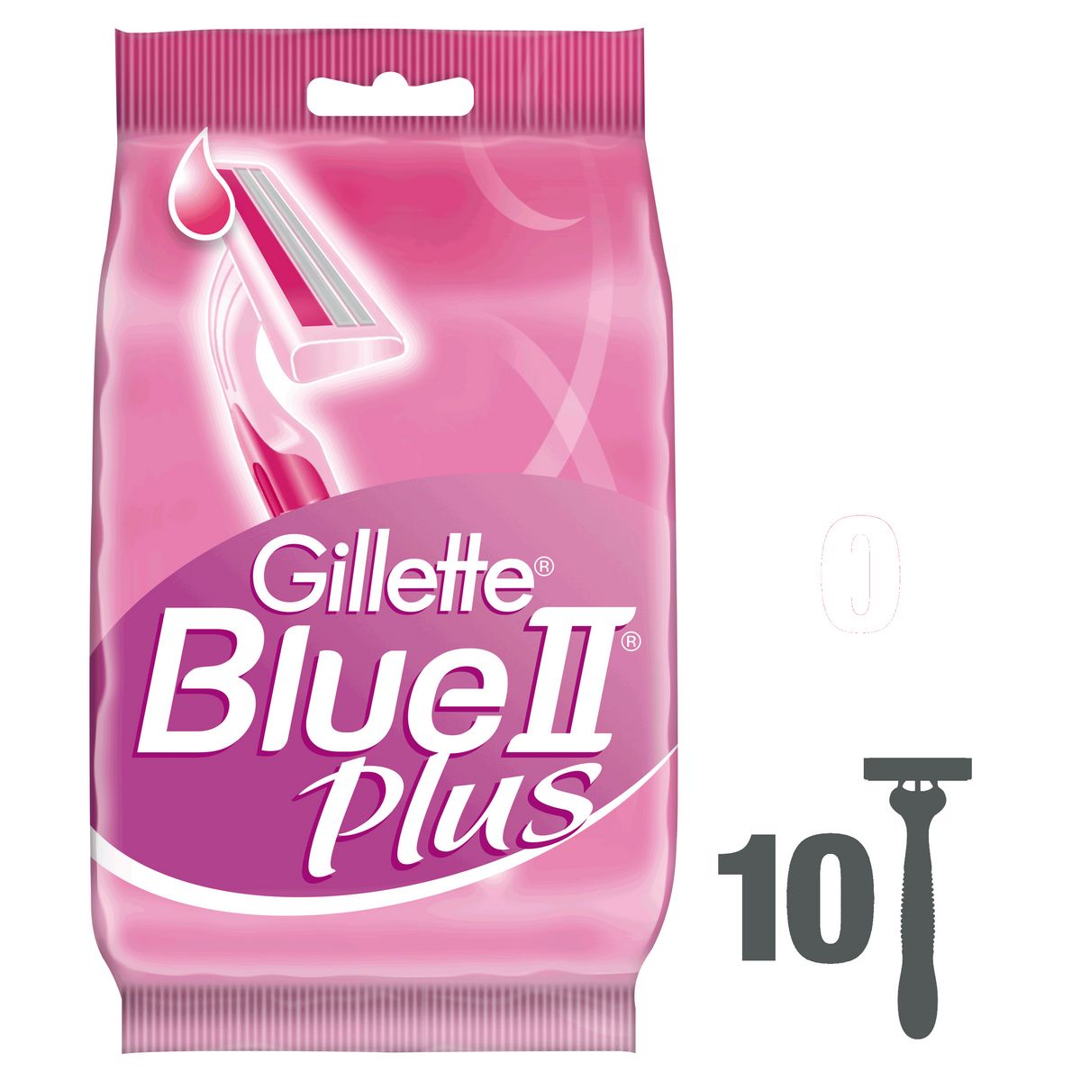 GILLETTE Rasoirs jetables Blue 2 Plus 10 rasoirs