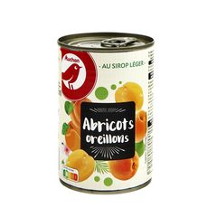 AUCHAN Oreillons d'abricots au sirop léger 1-2 portions 420g