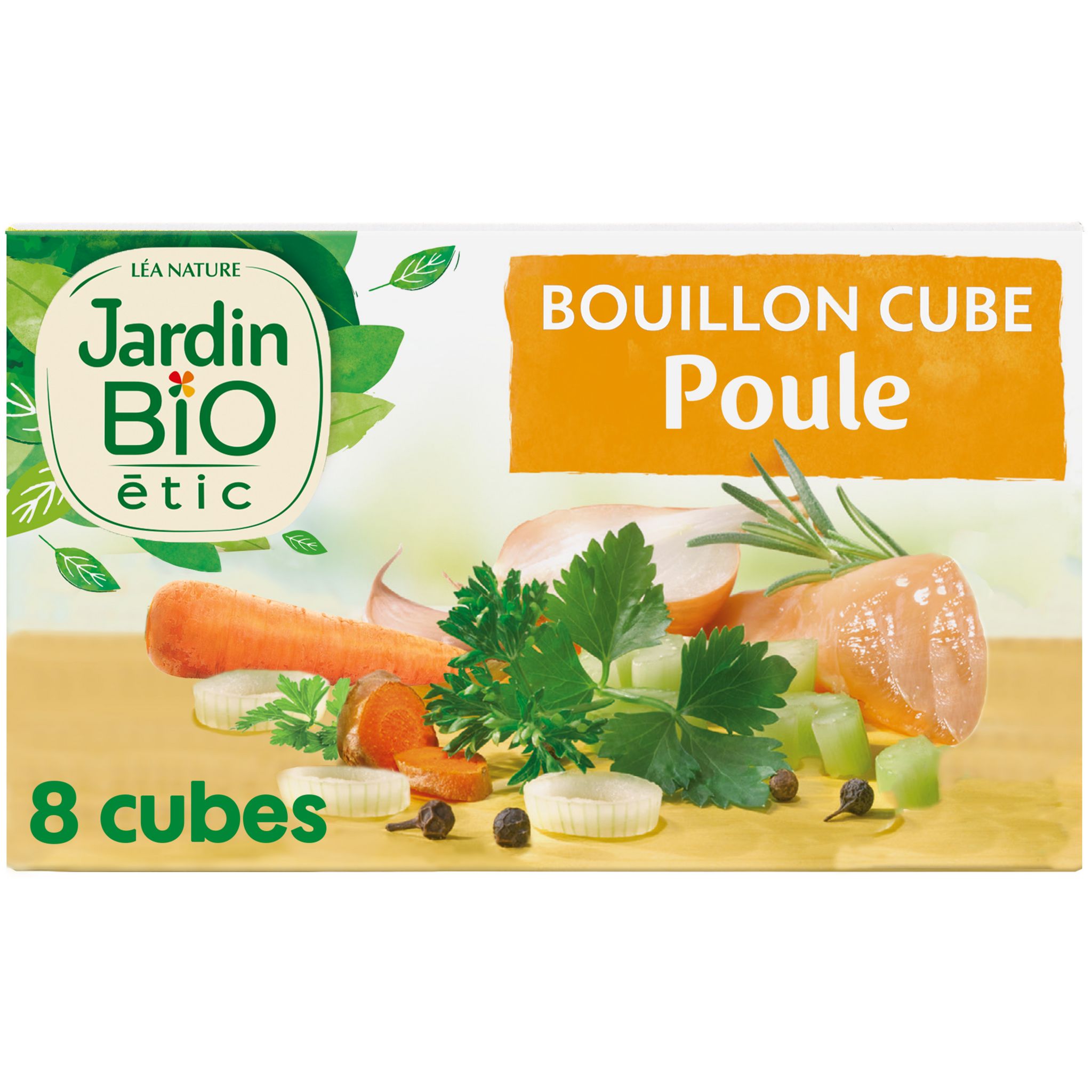 JARDIN BIO ETIC Bouillon cube de poule sans huile de palme 10 cubes pas  cher 