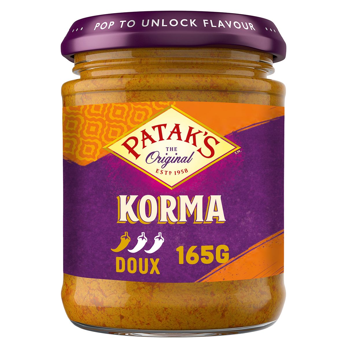 PATAK'S Pâte de curry korma noix de coco gingembre coriandre 165g