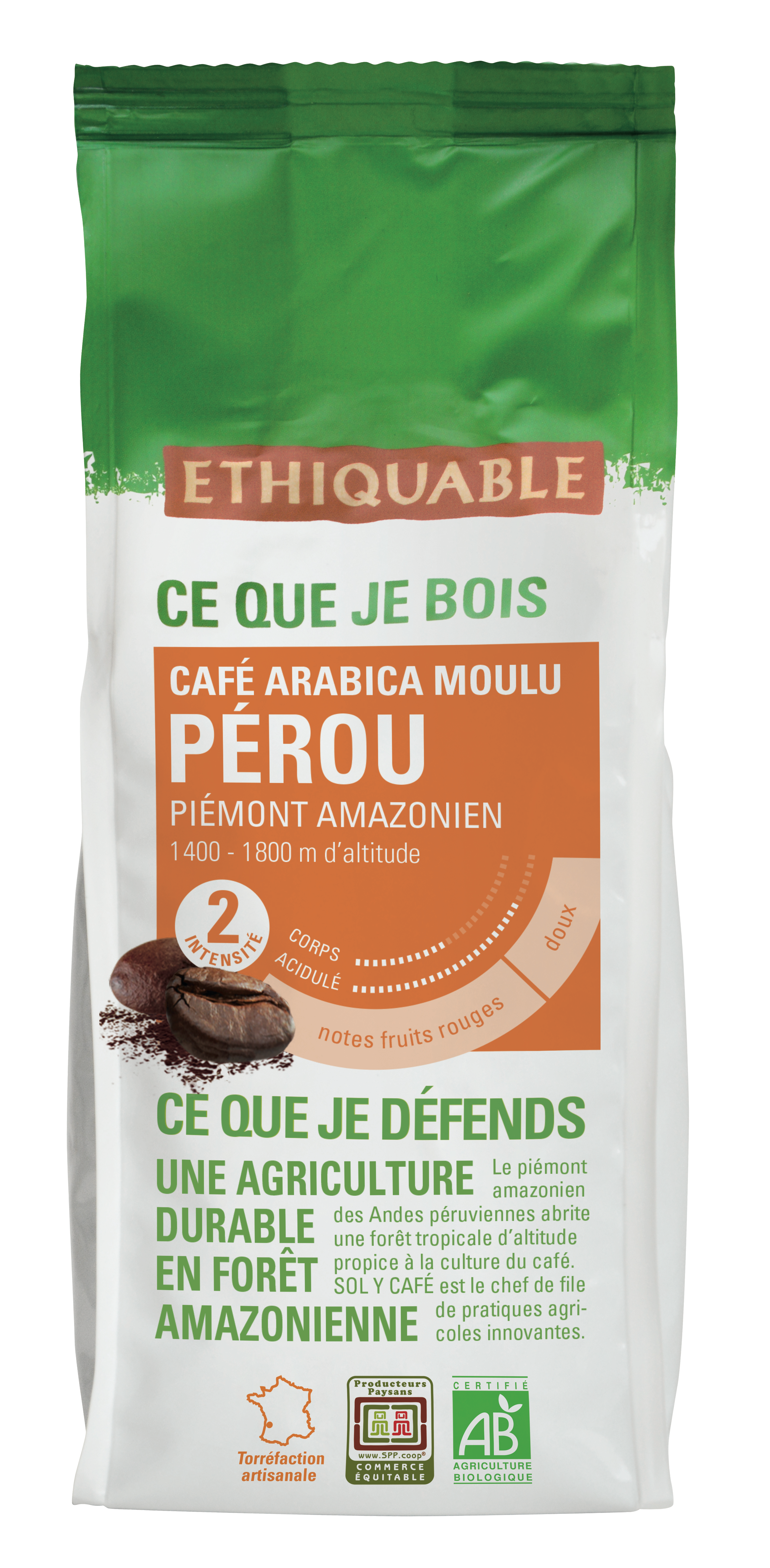 Café grains Pérou - 1 kg - ETHIQUABLE